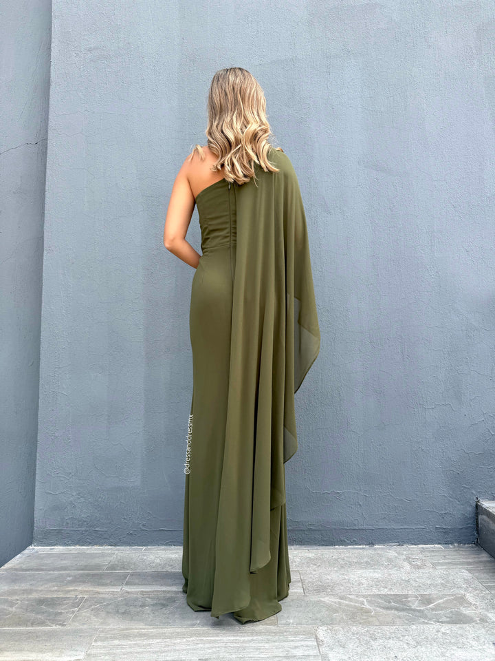 Vestido verde olivo