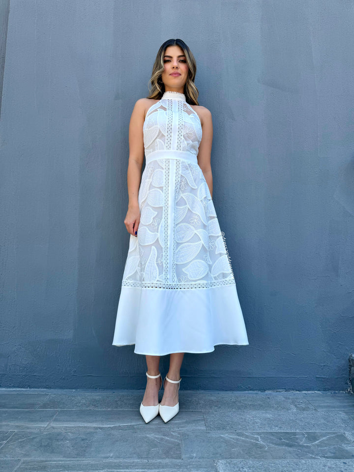 Vestido blanco halter