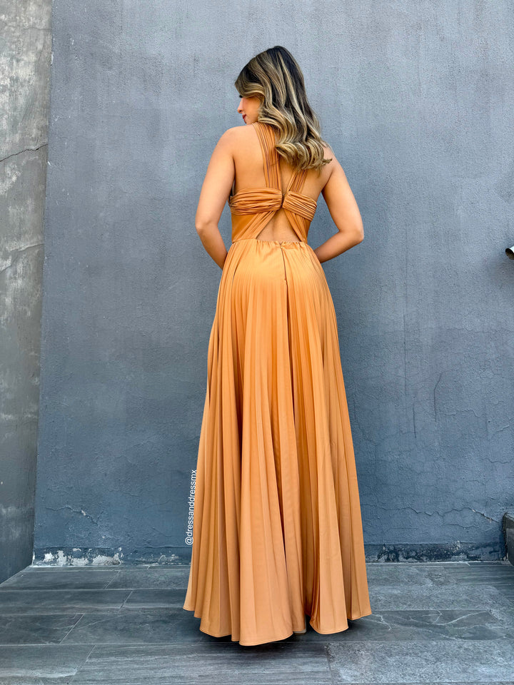 Vestido amarillo mostaza