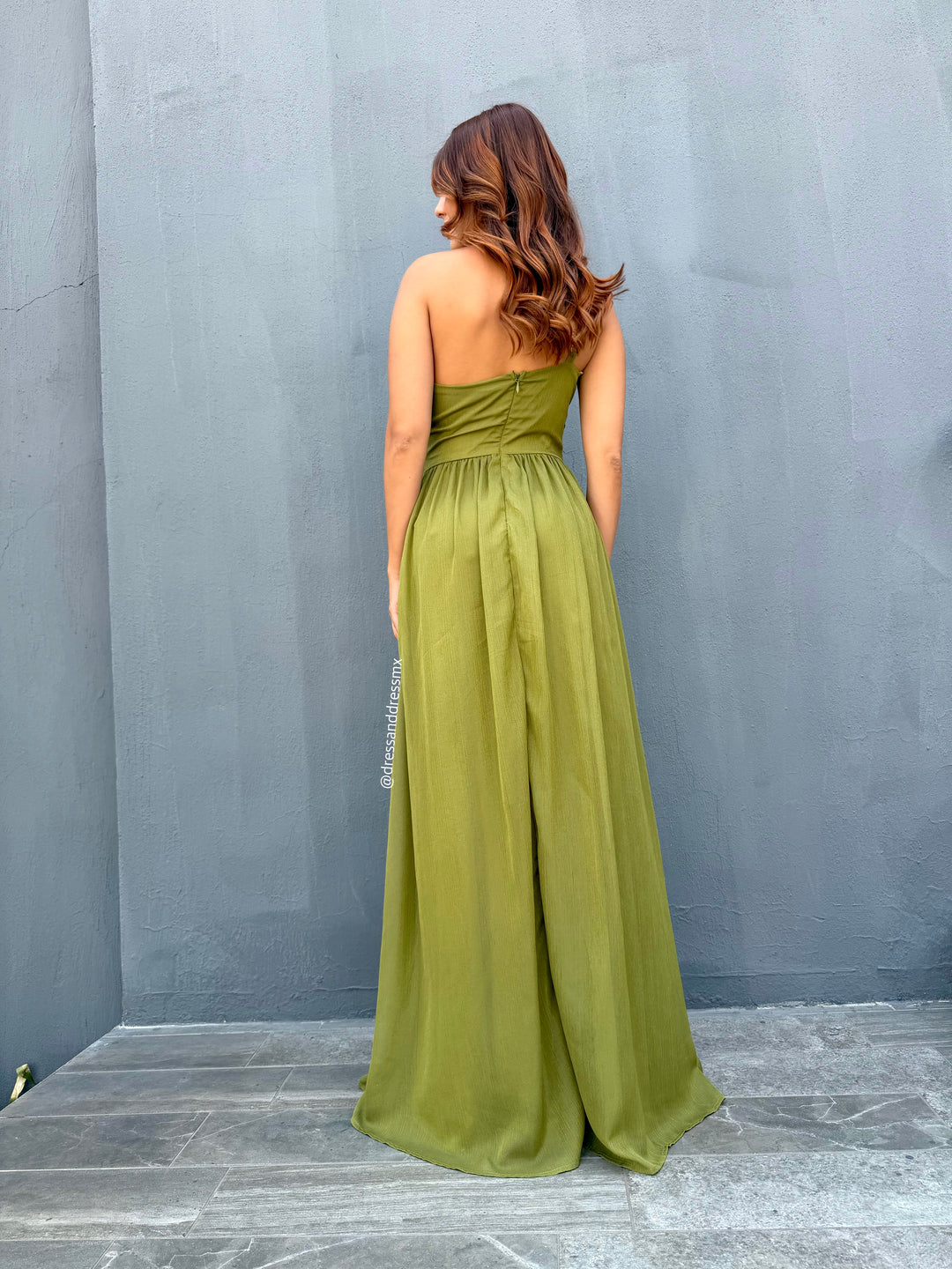Vestido verde un tirante