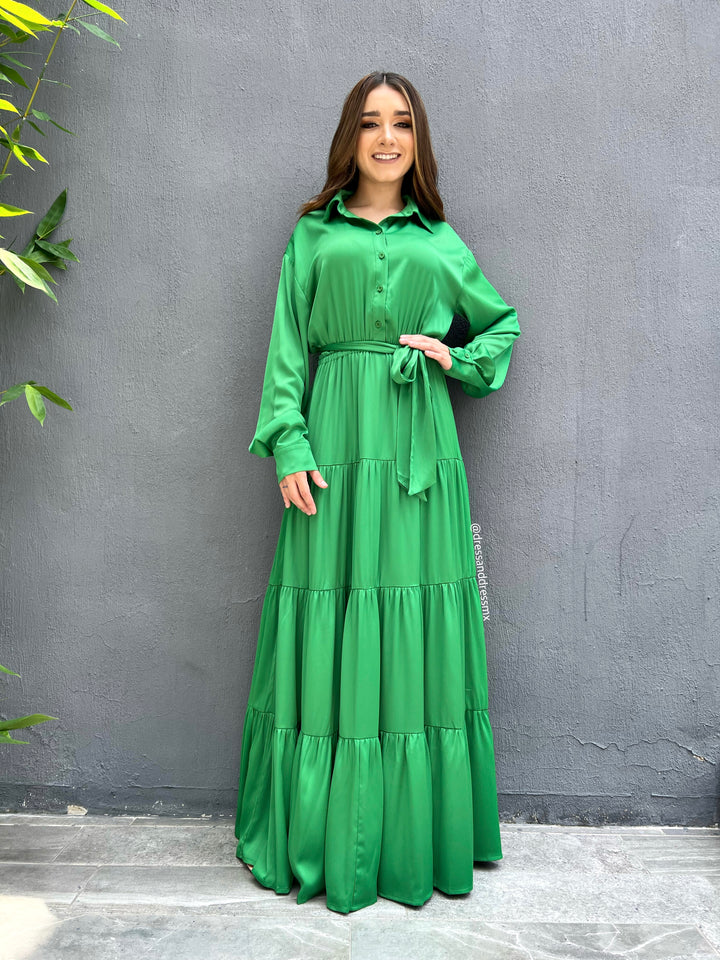 Maxivestido verde