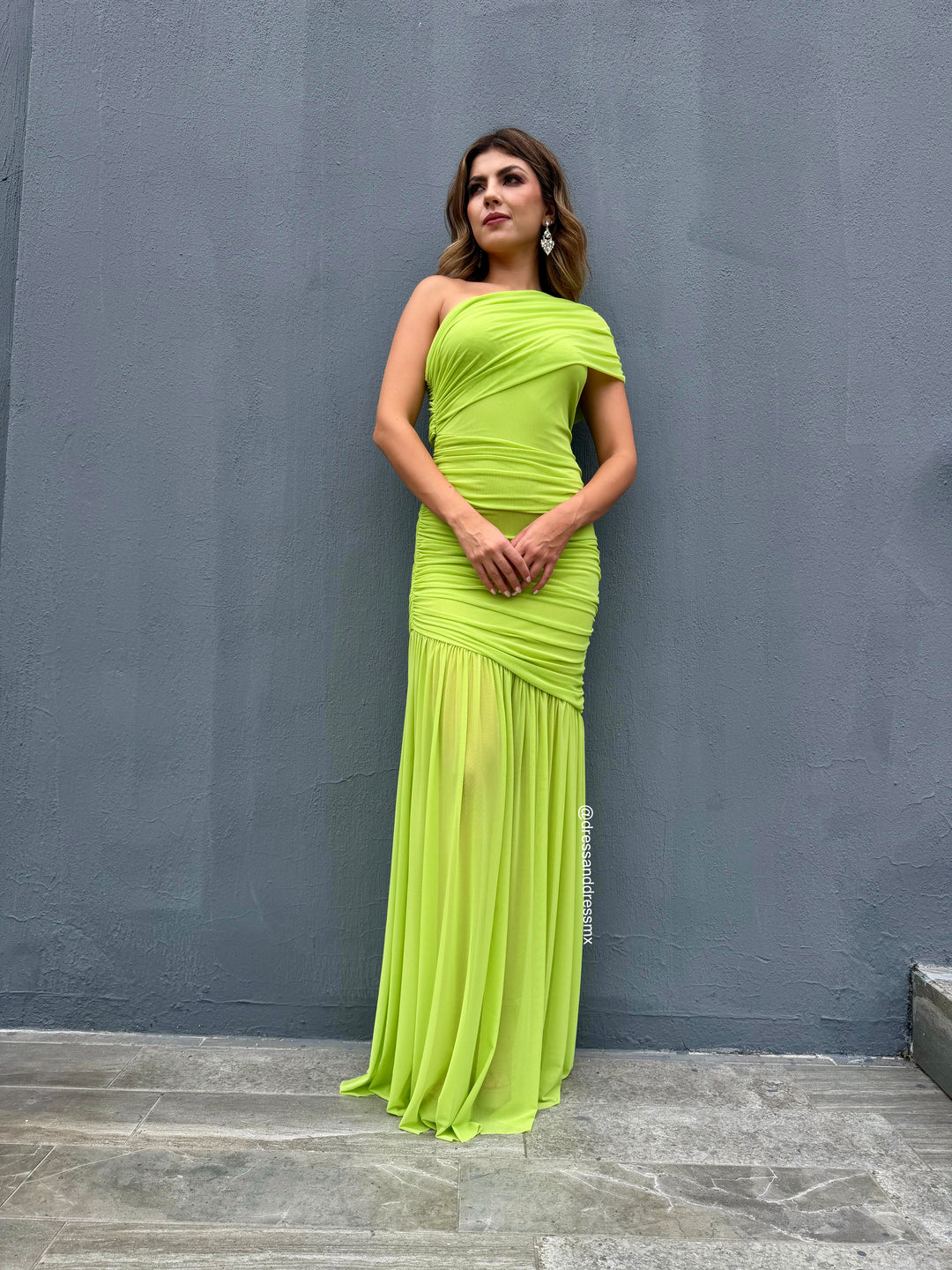 Vestido verde lima
