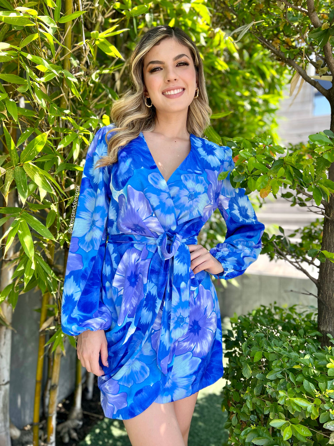 Vestido flores azules