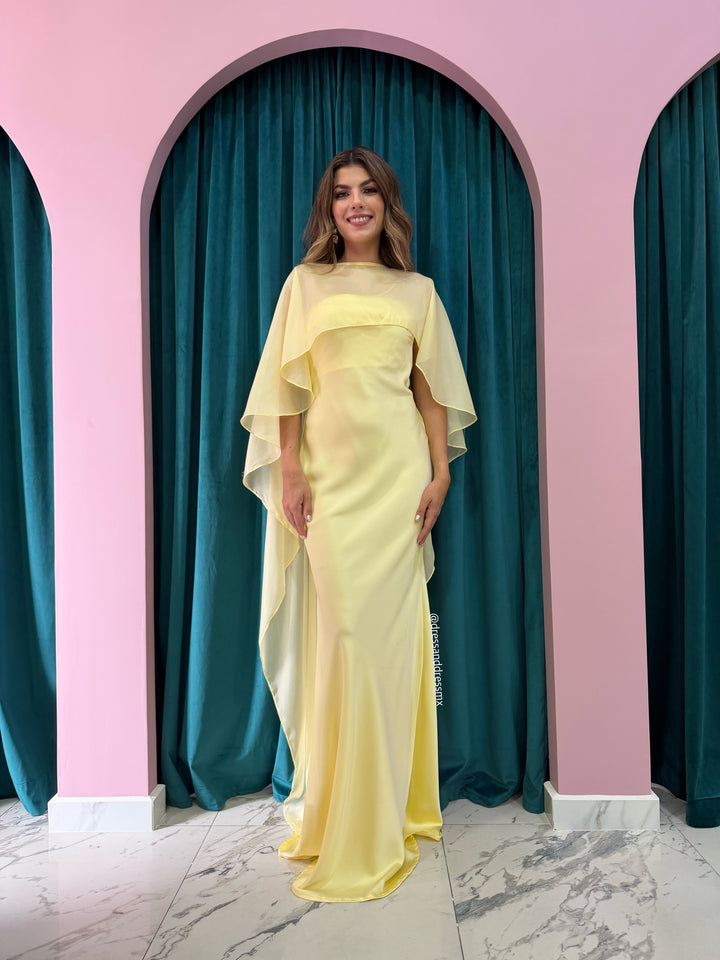 Vestido capa amarilla
