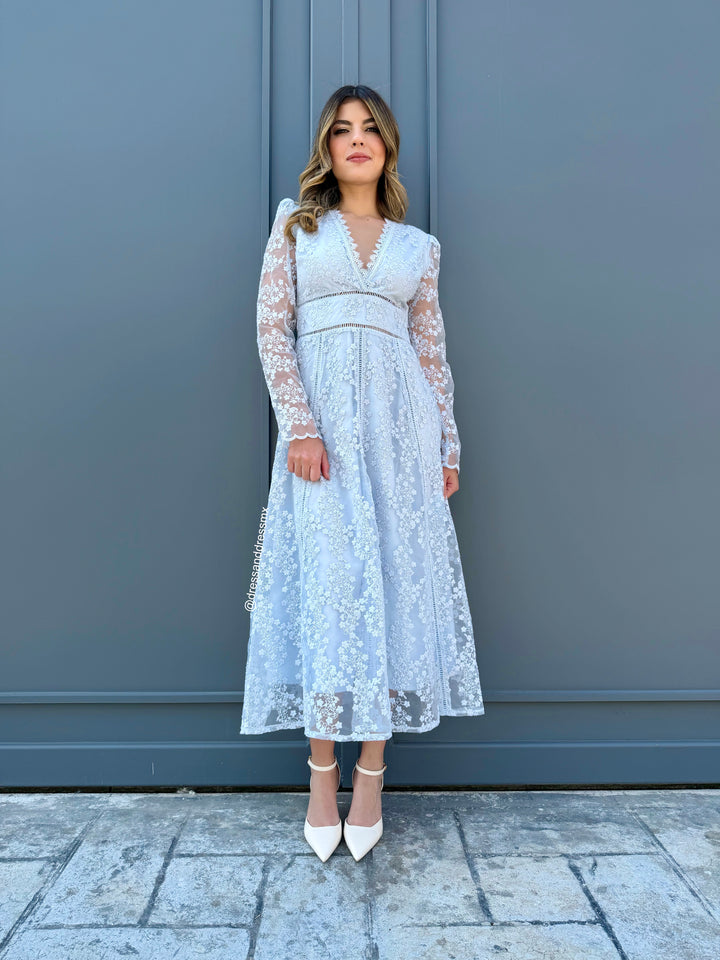 Vestido azulito manga larga