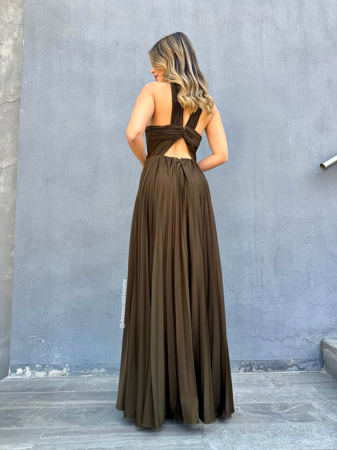 Vestido Olivo obscuro