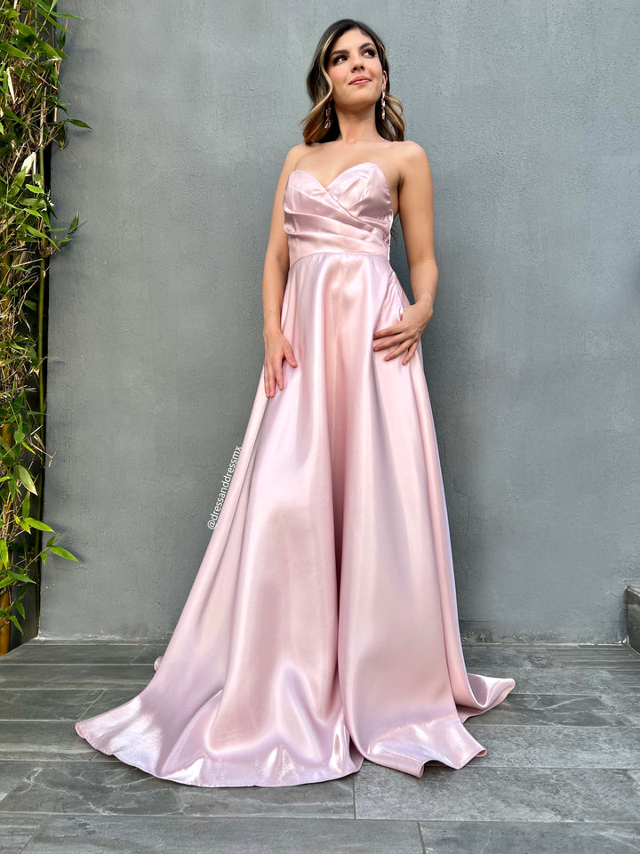 Vestido rosita línea a