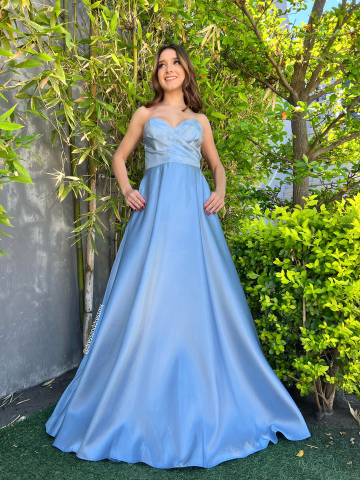 Vestido azulito línea A