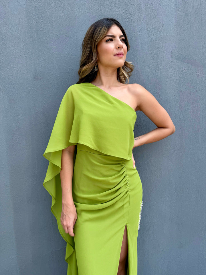 Vestido verde pasto