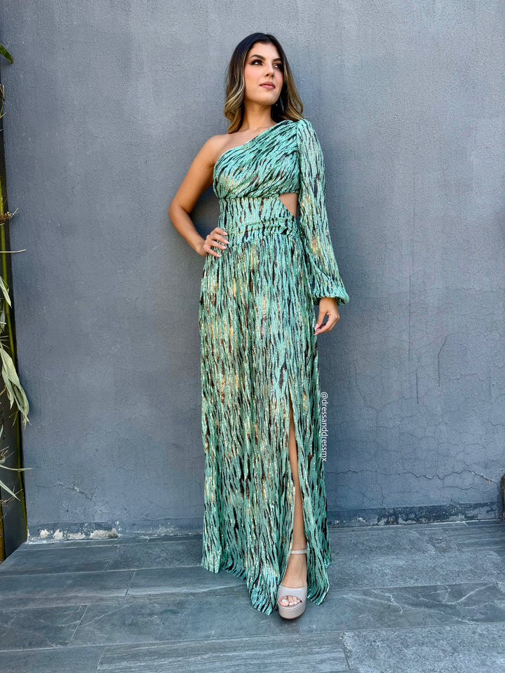 Vestido lentejuelas mint