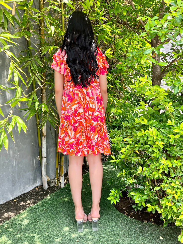 Vestido olgado estampado