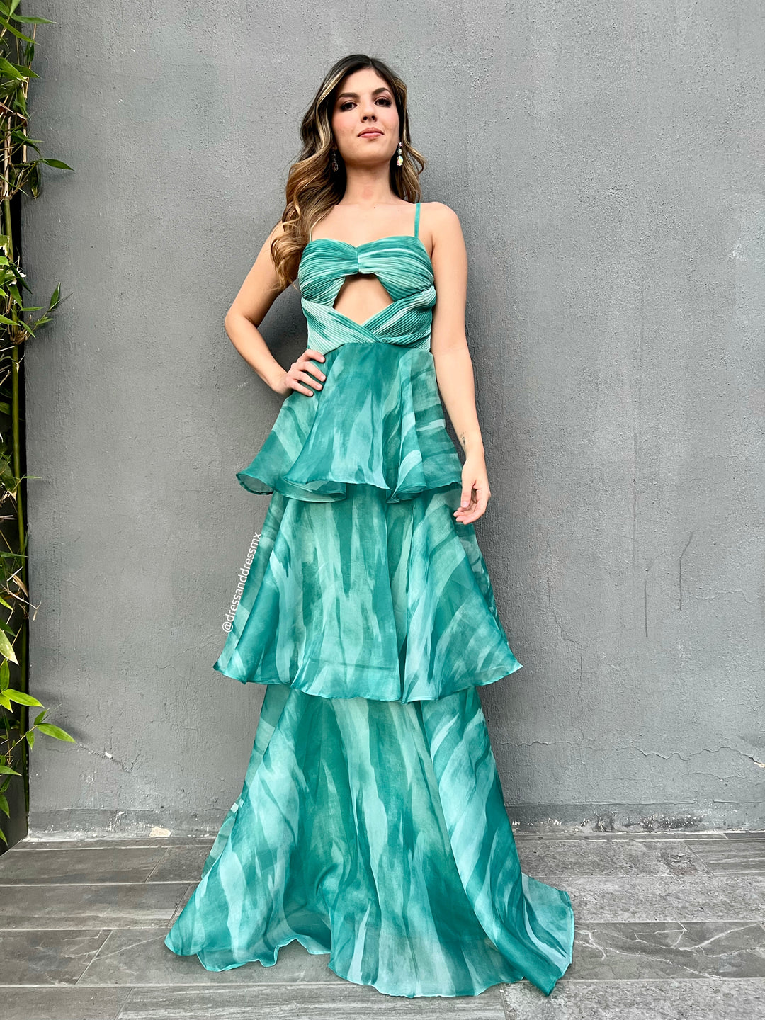 Vestido verde multi