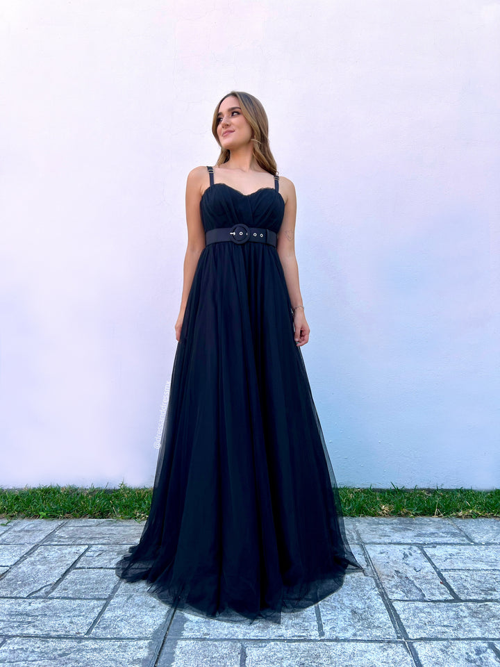 Vestido línea A negro