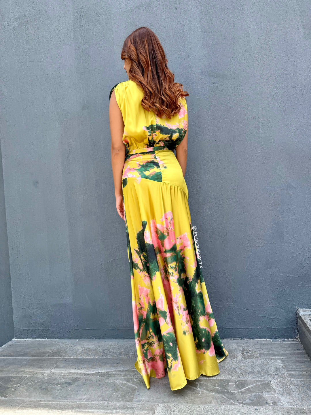 Vestido estampado lima