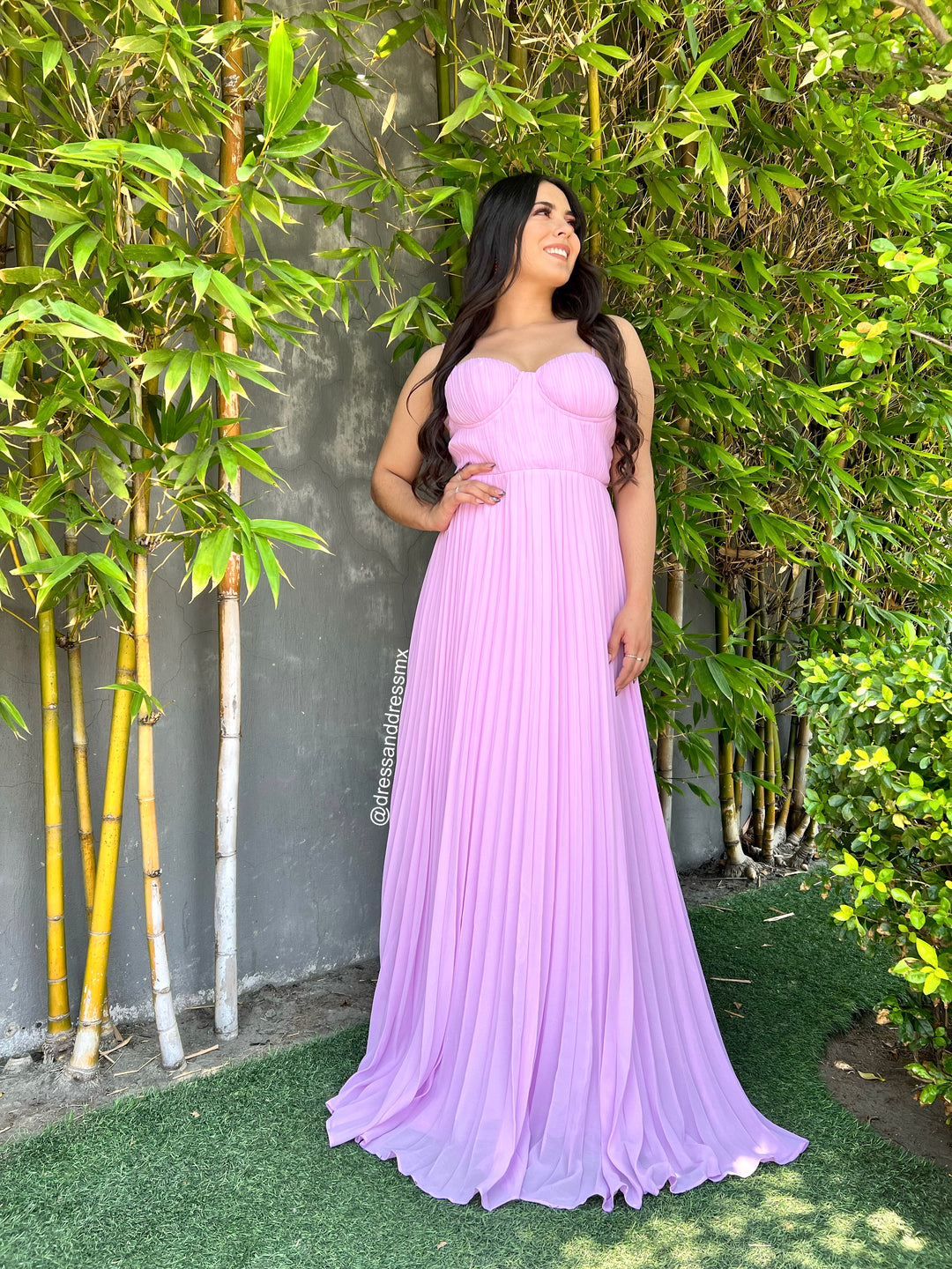 Vestido lilita tableado