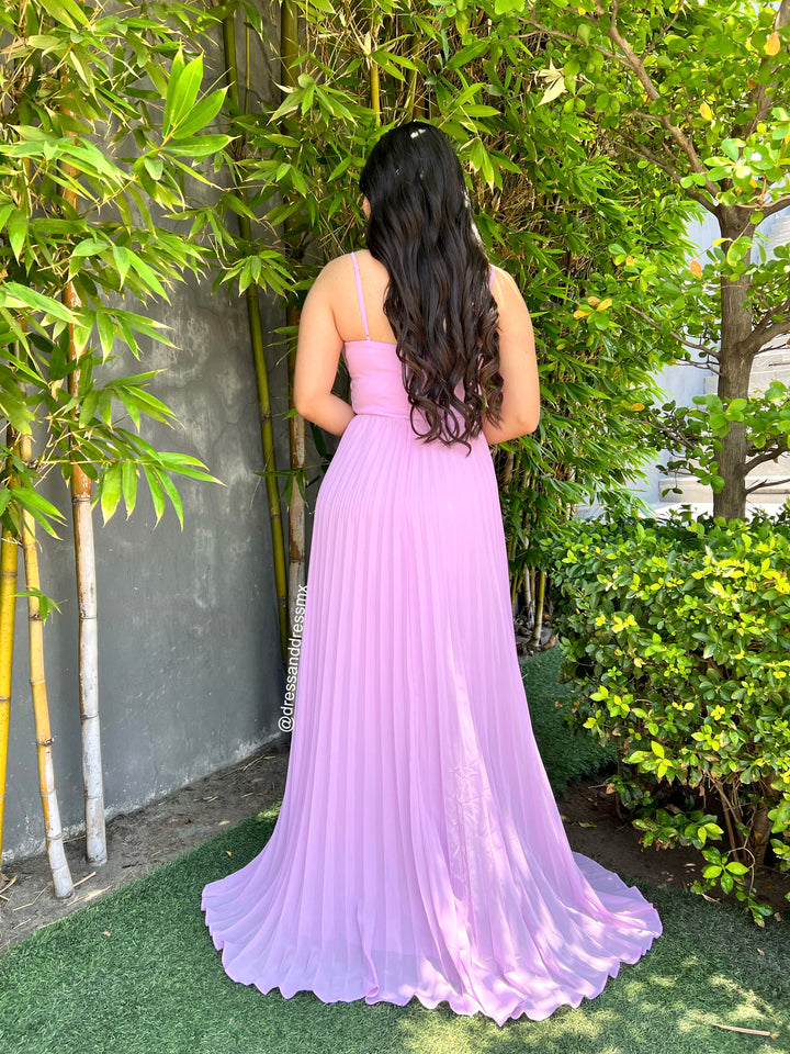 Vestido lilita tableado