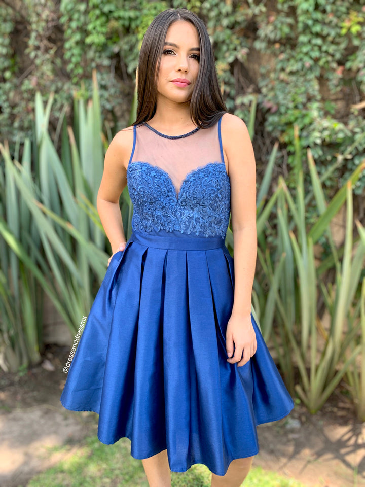 VESTIDO NAVY LINEA A