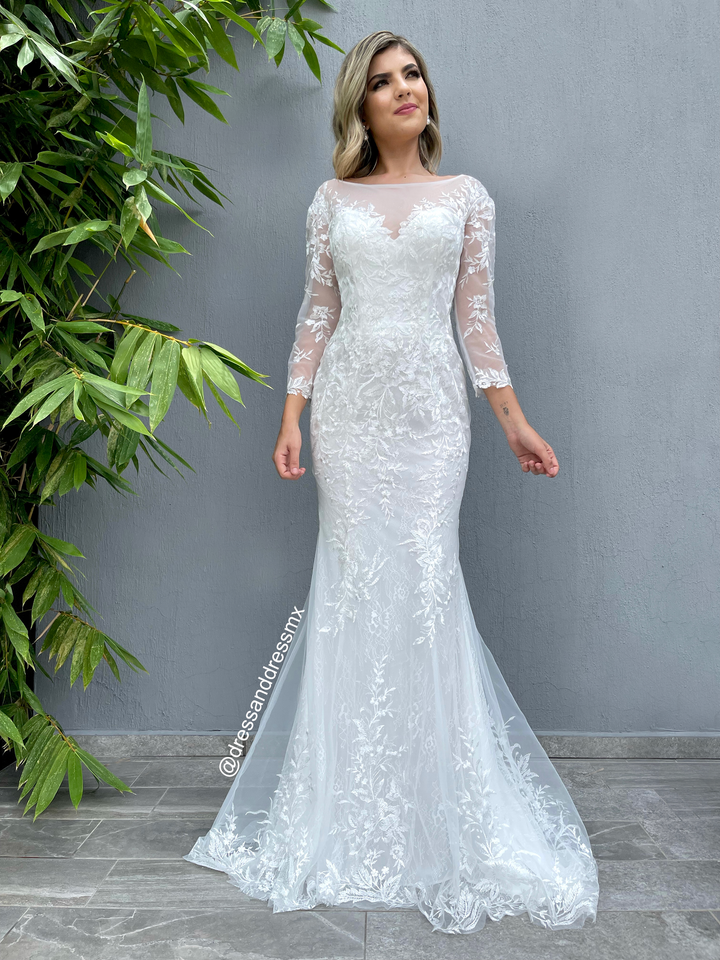 VESTIDO BLANCO SIRENA