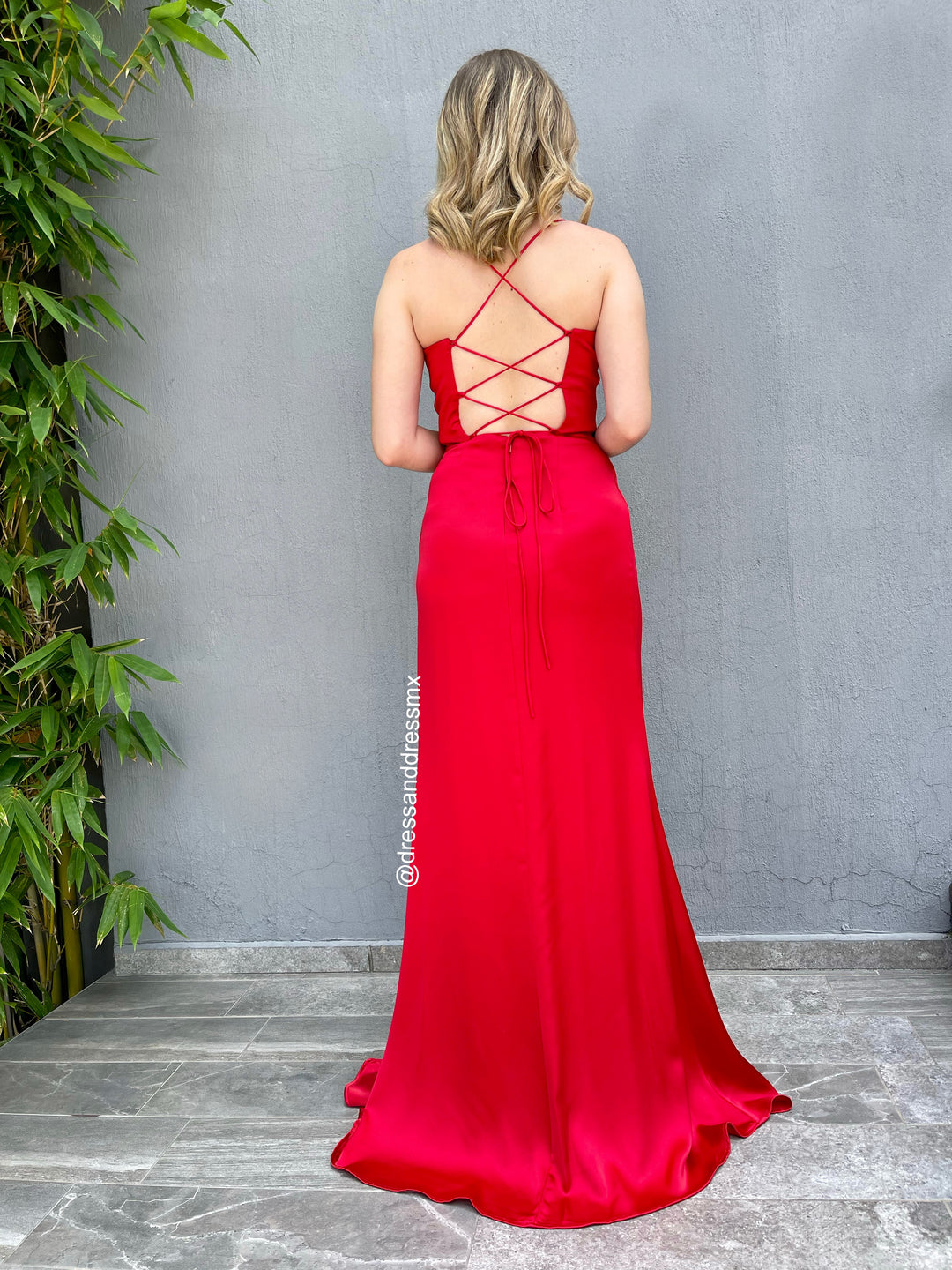 Vestido rojo corset