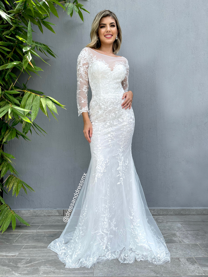 VESTIDO BLANCO SIRENA