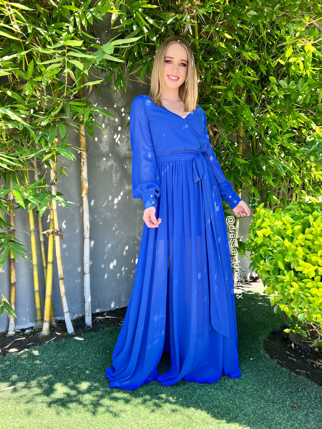 Maxivestido azul rey