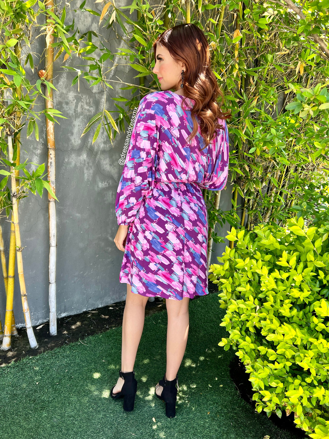 Vestido estampados morados