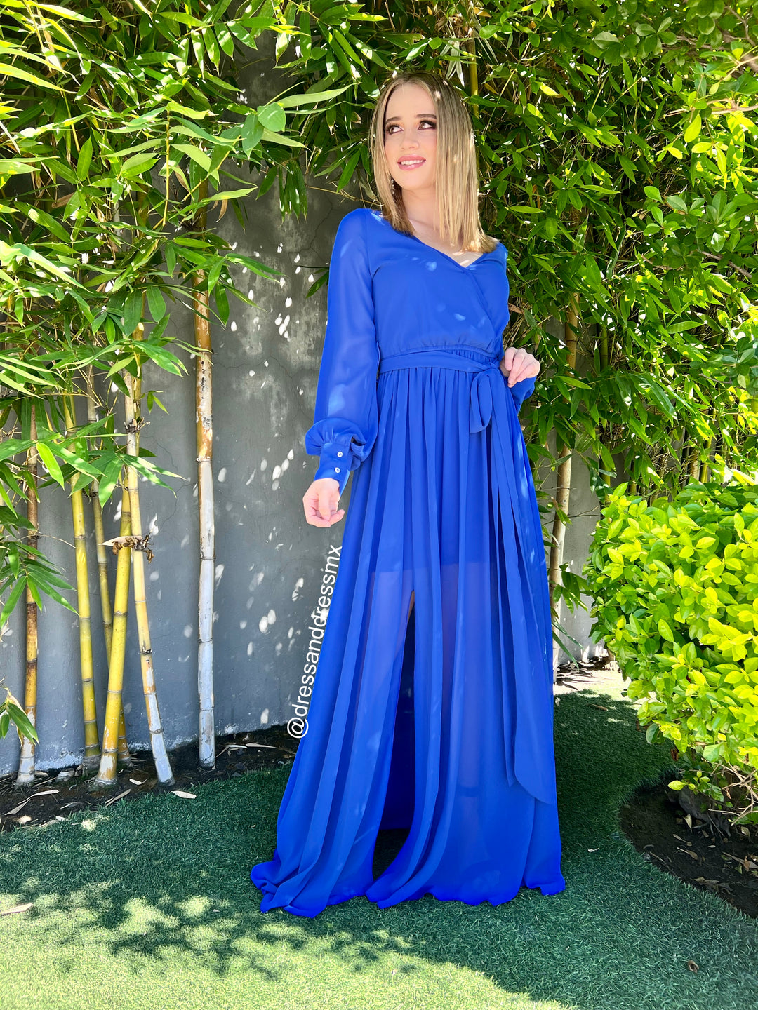Maxivestido azul rey