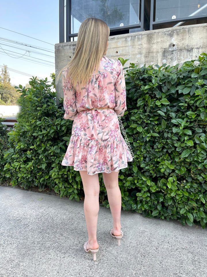 Vestido botones flores