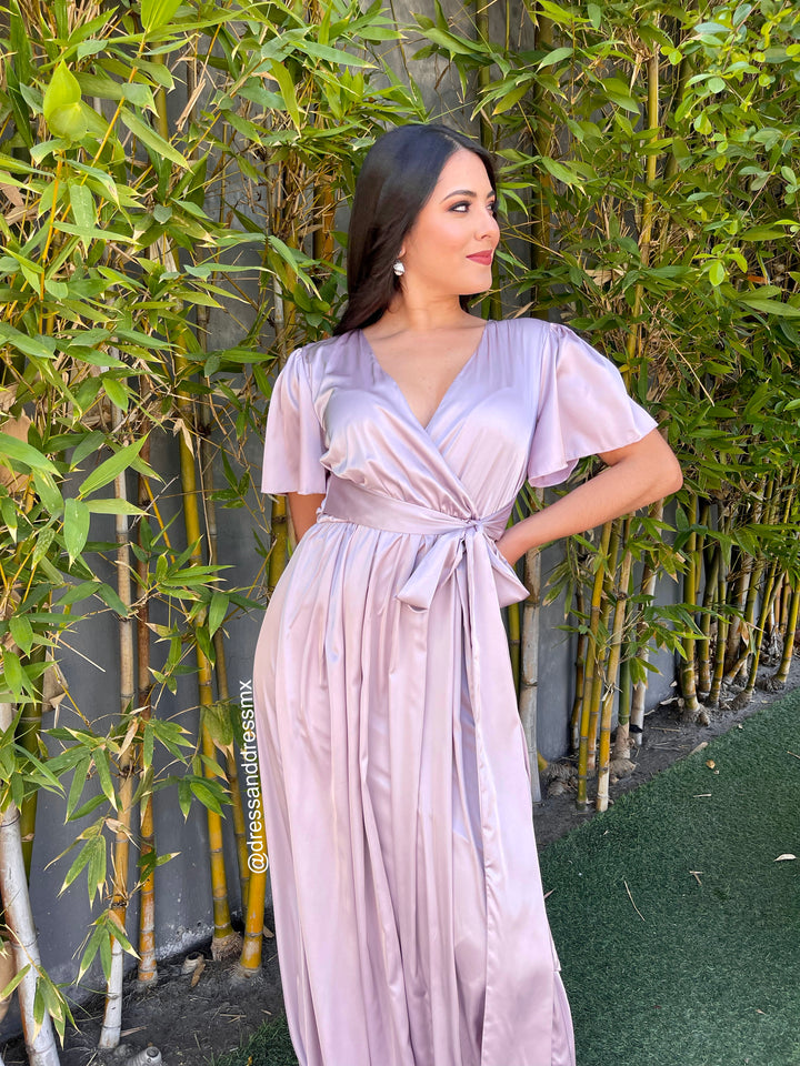 Maxivestido satin lilita