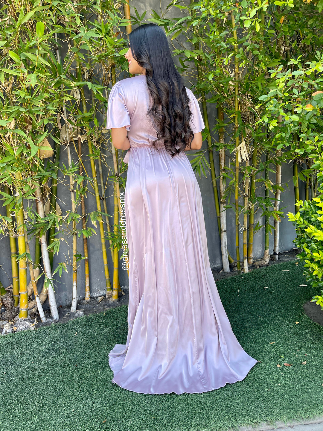 Maxivestido satin lilita