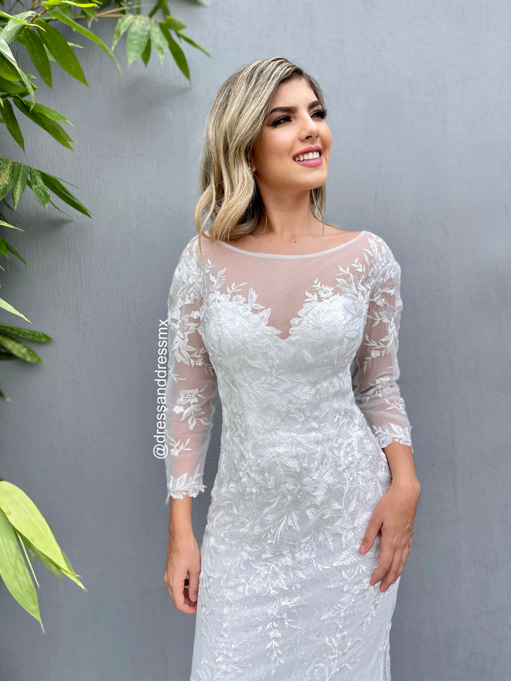 VESTIDO BLANCO SIRENA