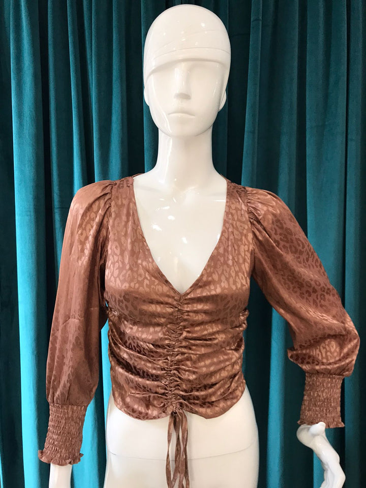 Blusa doradita jareta satin