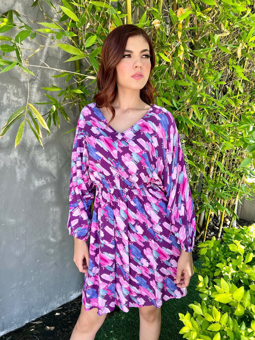 Vestido estampados morados