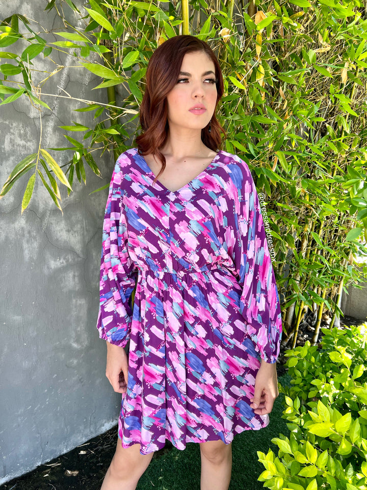 Vestido estampados morados